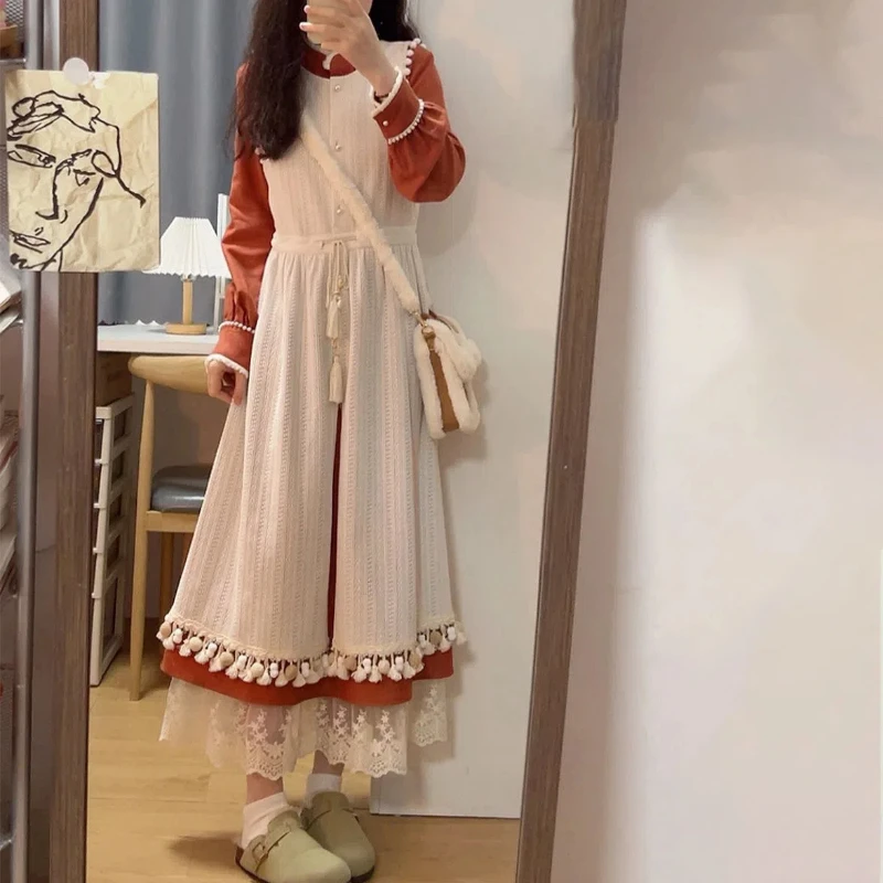 

Retro New Chinese Style Dress Set with Super Beautiful Tank Top and Two Piece Set