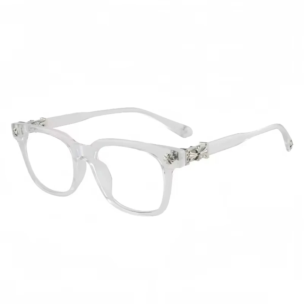 1/2Pcs Classic Anti Blue Light Square Glasses Set for Men and Women Unisex Black & Transparent Frame Computer Wearing Glasses