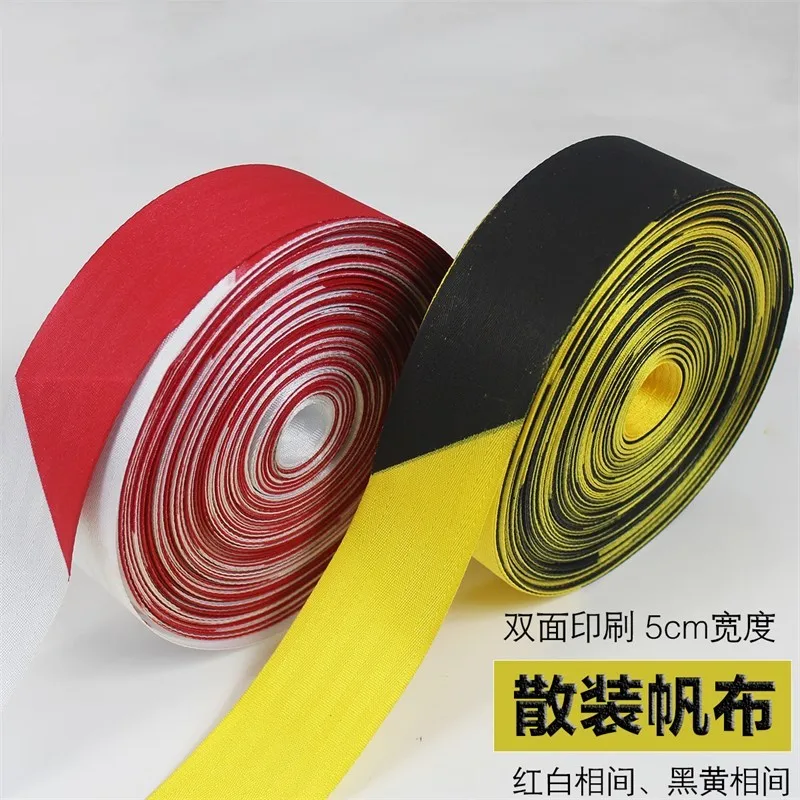 

1pc thick 50m double-sided printing Warning line Retractable Canvas Bulk Warning Isolation Belt Note safety warning tape
