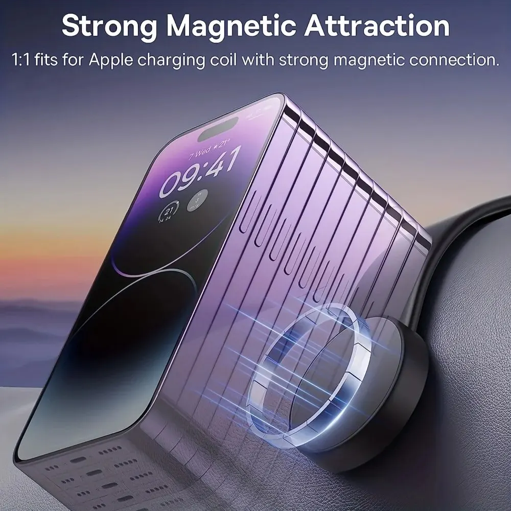 Phone Holder for Car, Car Dash Mount Compatible For iPhone Samsung Bendable Memory Titanium Alloy for All Dashboard Windshield