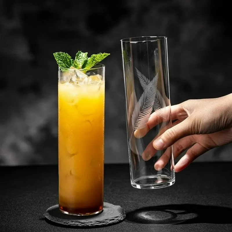 

Японская стеклянная чашка Collins, тонкие чашки для коктейлей, прямые чашки для бокалов для вина, чашка для очков для виски Highball, кухонные инструменты для бара