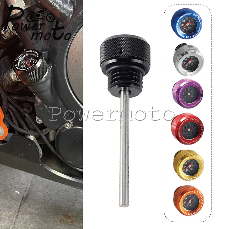 Motorcycle Oil Temperature Dipstick 50‑350°F 11CM 6061-T6 Aircraft Billet aluminum For Harley RA1250 RH1250S RH975 2021‑2026