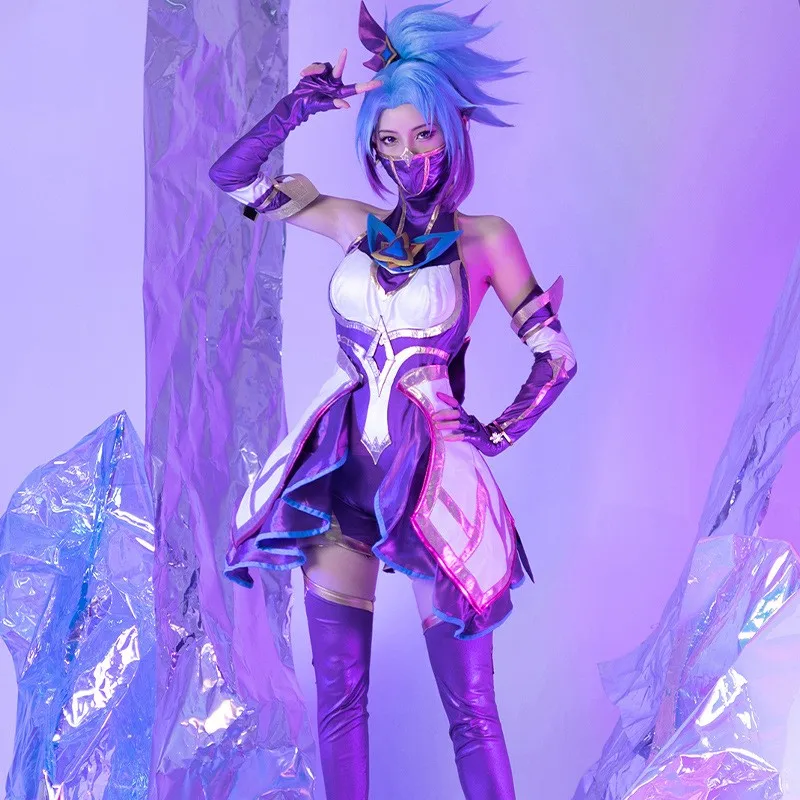 

LOL Star Guardian Akali Cosplay Costume Game LOL AKALI Women Cosplay Outfit Fullsets LOL Sexy Halloween Cos Costume