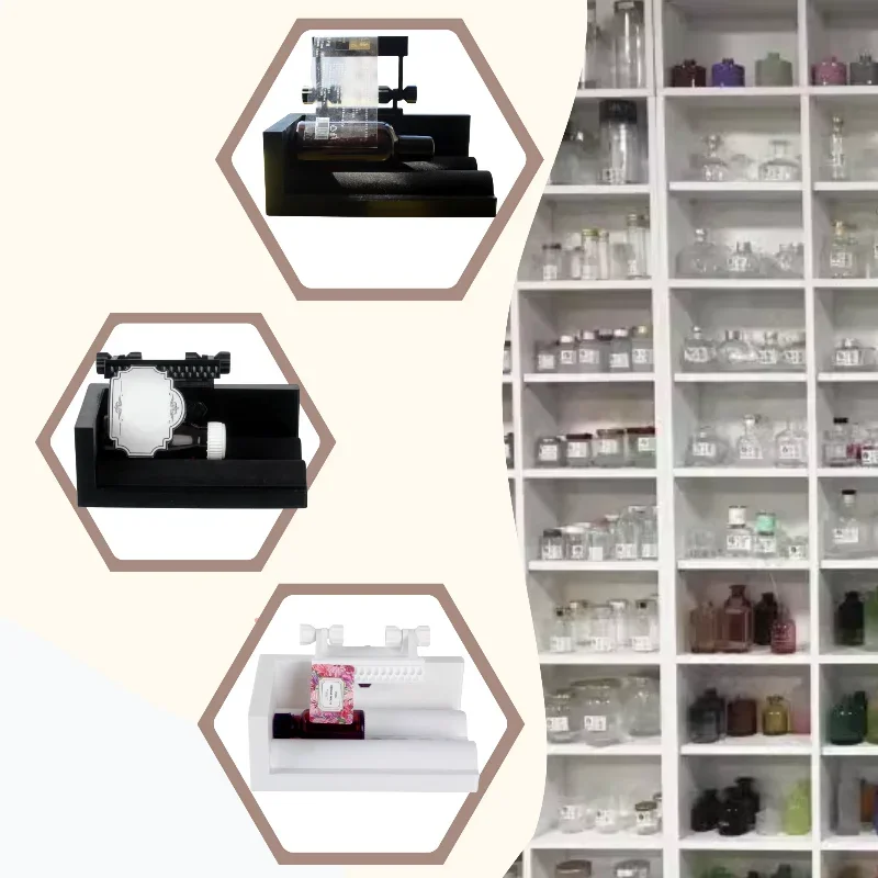 Bottle Label Positioning Jig, Manual Marking Aid, Sticker Applicator for Cosmetic & Wine Jar Labeling Machine