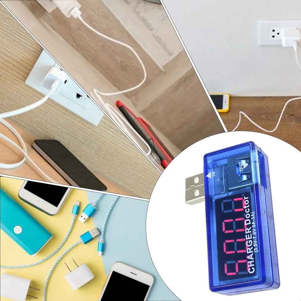 Mini USB Charger Doctor Voltmeter Capacity Tester Ammeter Electronics Digital Mobile Power Charging Current Voltage Tester Meter