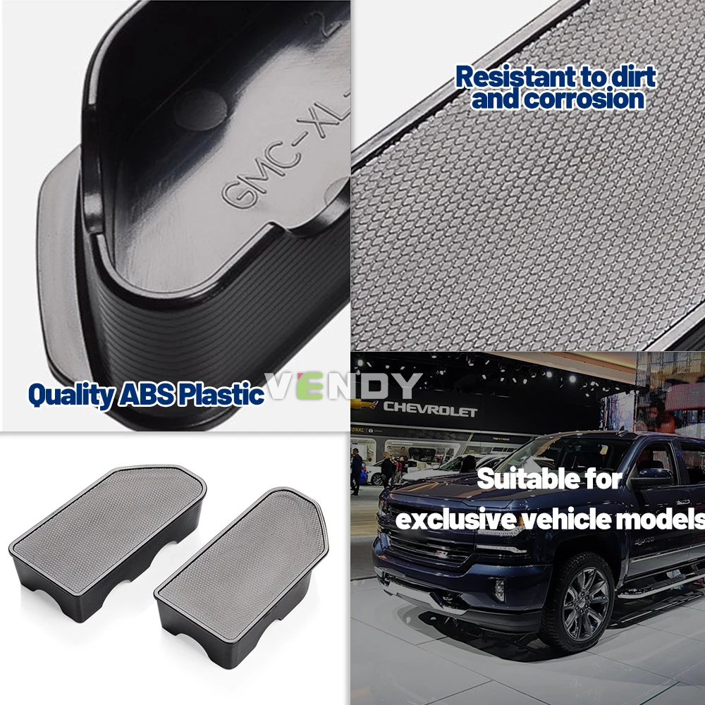 Rear Truck Bed Rail Stake Pocket Cover For Chevrolet Silverado 1500 2500 2500HD 3500 GMC Sierra 1500 2014-2018 Cap Hole Plugs