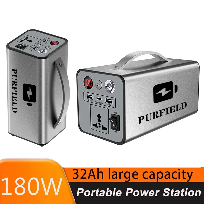 180W Portable Power Station 110V 220V Solar Generator 32000mAh Power Station Emergency Power Bank for Home Camping