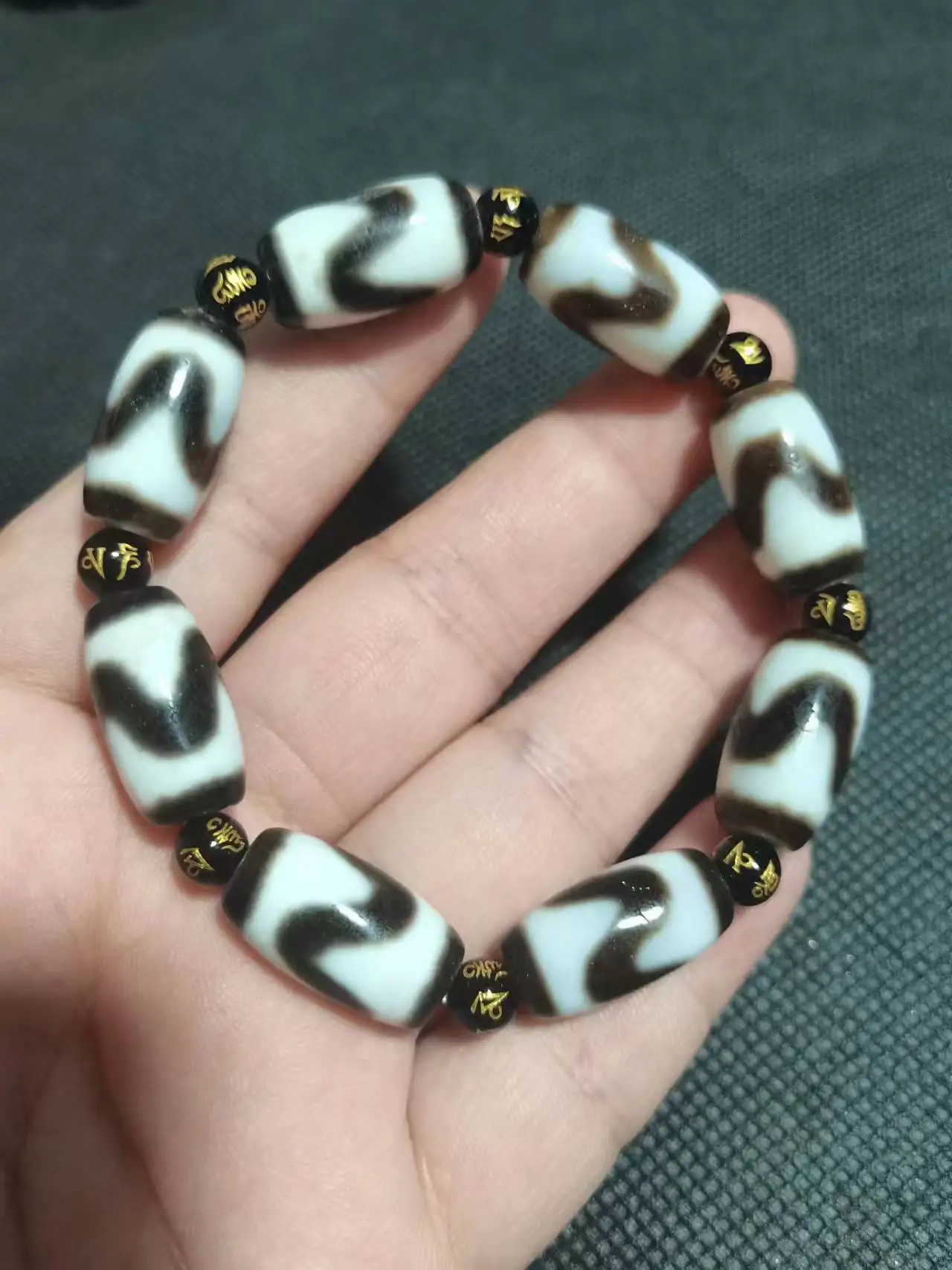 

High Quality Fine Dzi Beads Bracelet Tiger Tooth Natural Agate Ji Powerful Amulet Collectible For Men & Women Jewelry