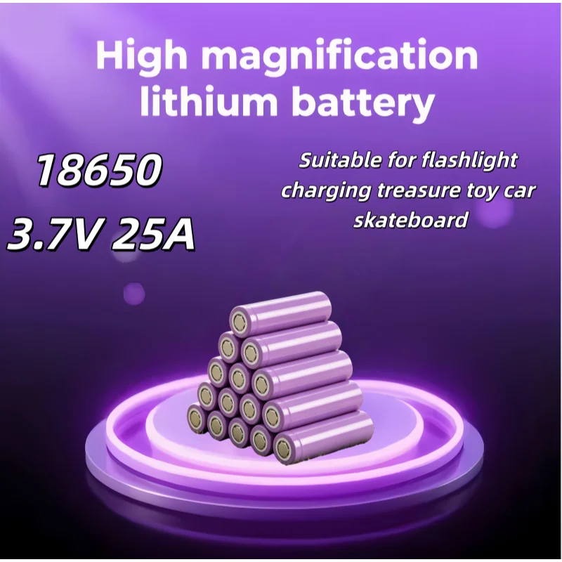 

3.7V 3500mAh 18650 Flat Top Rechargeable Battery 25A Heavy Current Full Safety Protected High Efficiency Lithium Cell