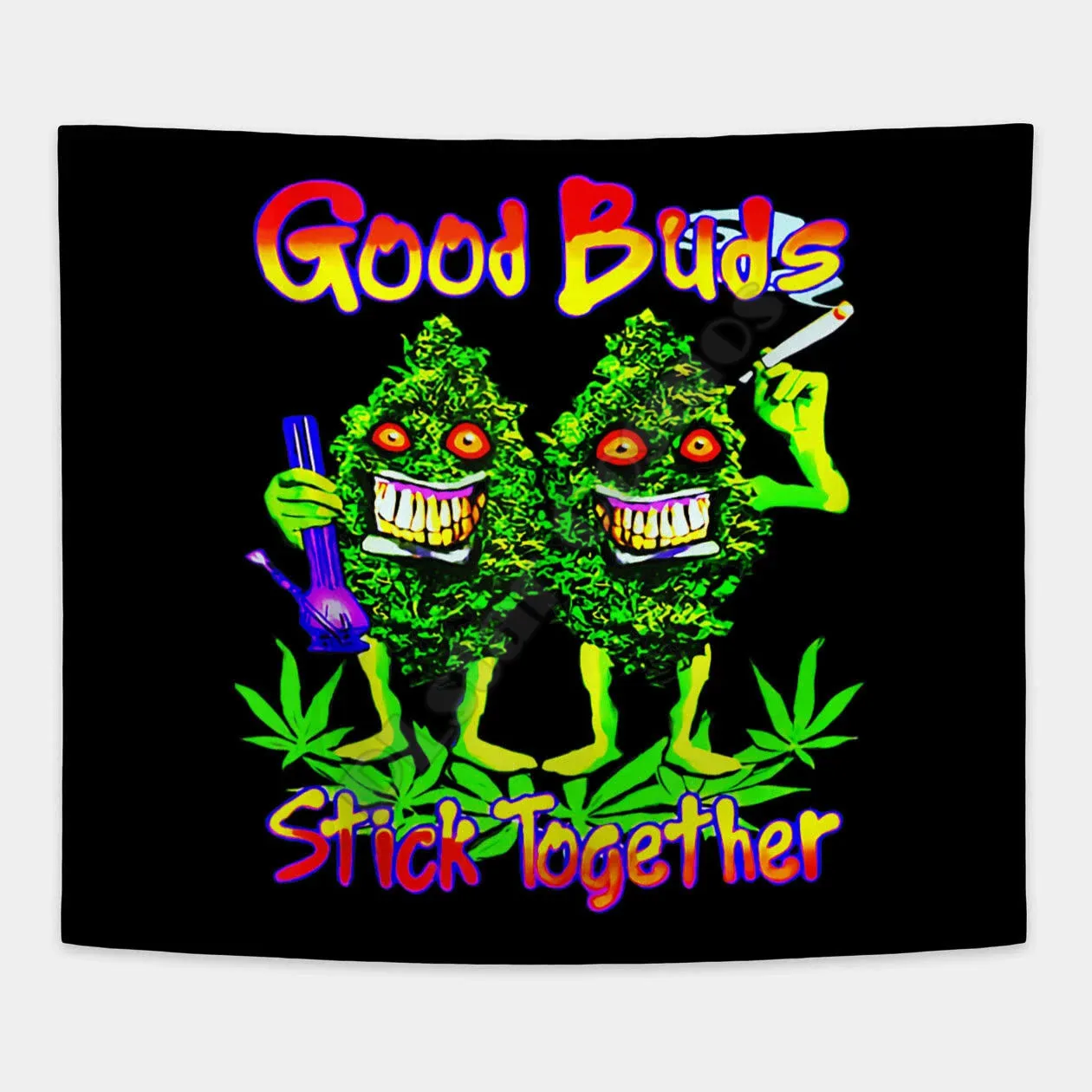 Good Buds Stick Together Weed Tapestry 3D Printed Tapestrying Rectangular Home Decor Wall Hanging