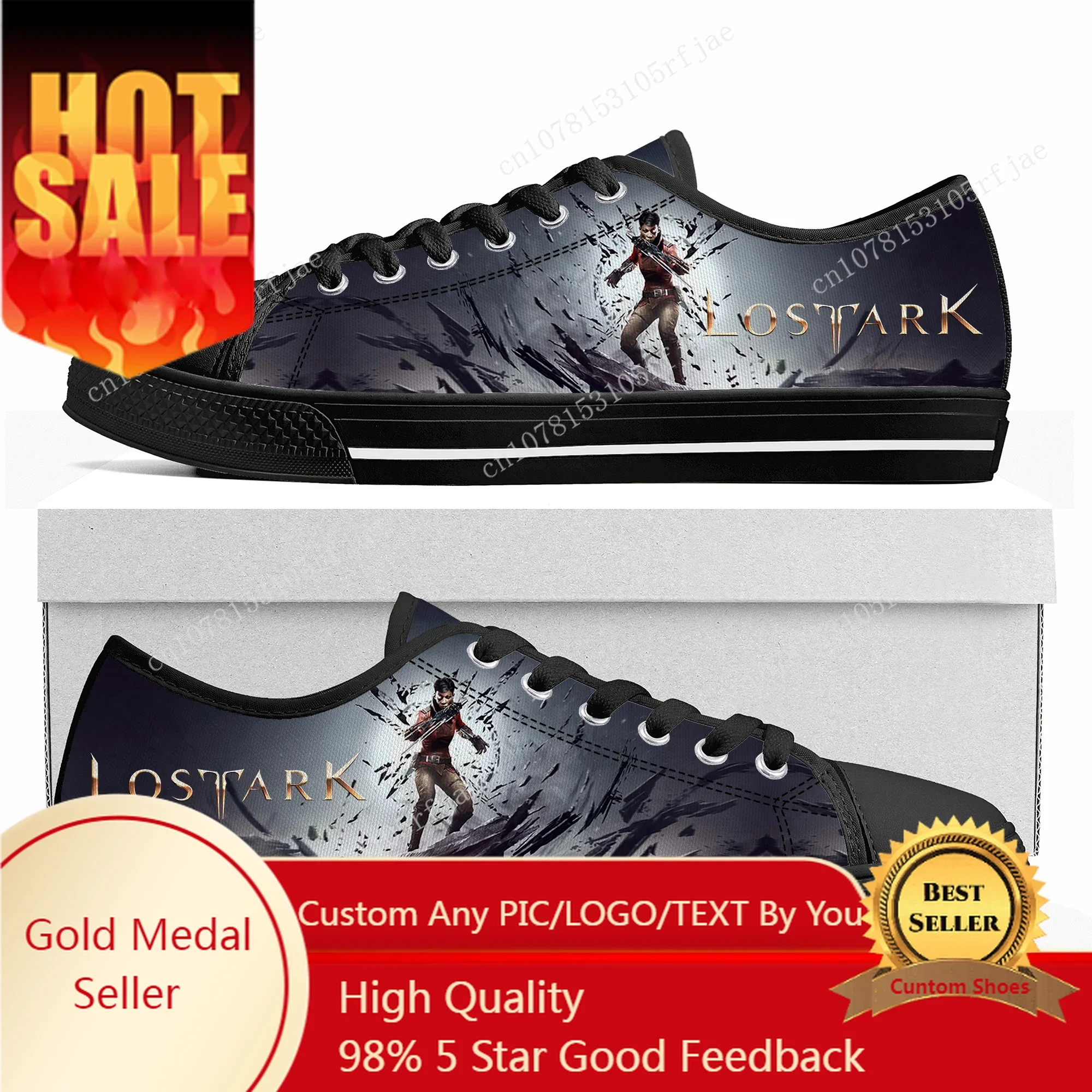 

Lost Ark Low Top Sneakers Hot Cartoon 3D Game Womens Mens Teenager Shoes Casual Fashion Tailor Made Canvas Sneaker
