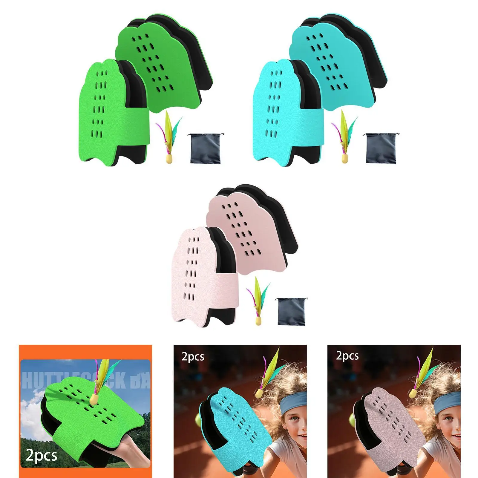 

Ручные ракетки для бадминтона, носимые весла, легкие ракетки для бадминтона на открытом воздухе