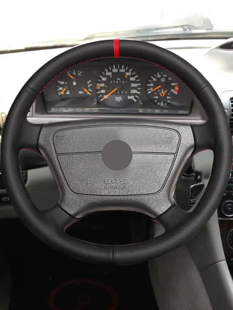 Auto Styling Lenkrad Abdeckung Leder Trim Für Mercedes Benz C CL E S Klasse W124 W140 C140 W210 W202 1995 1996 1997 1998 1999