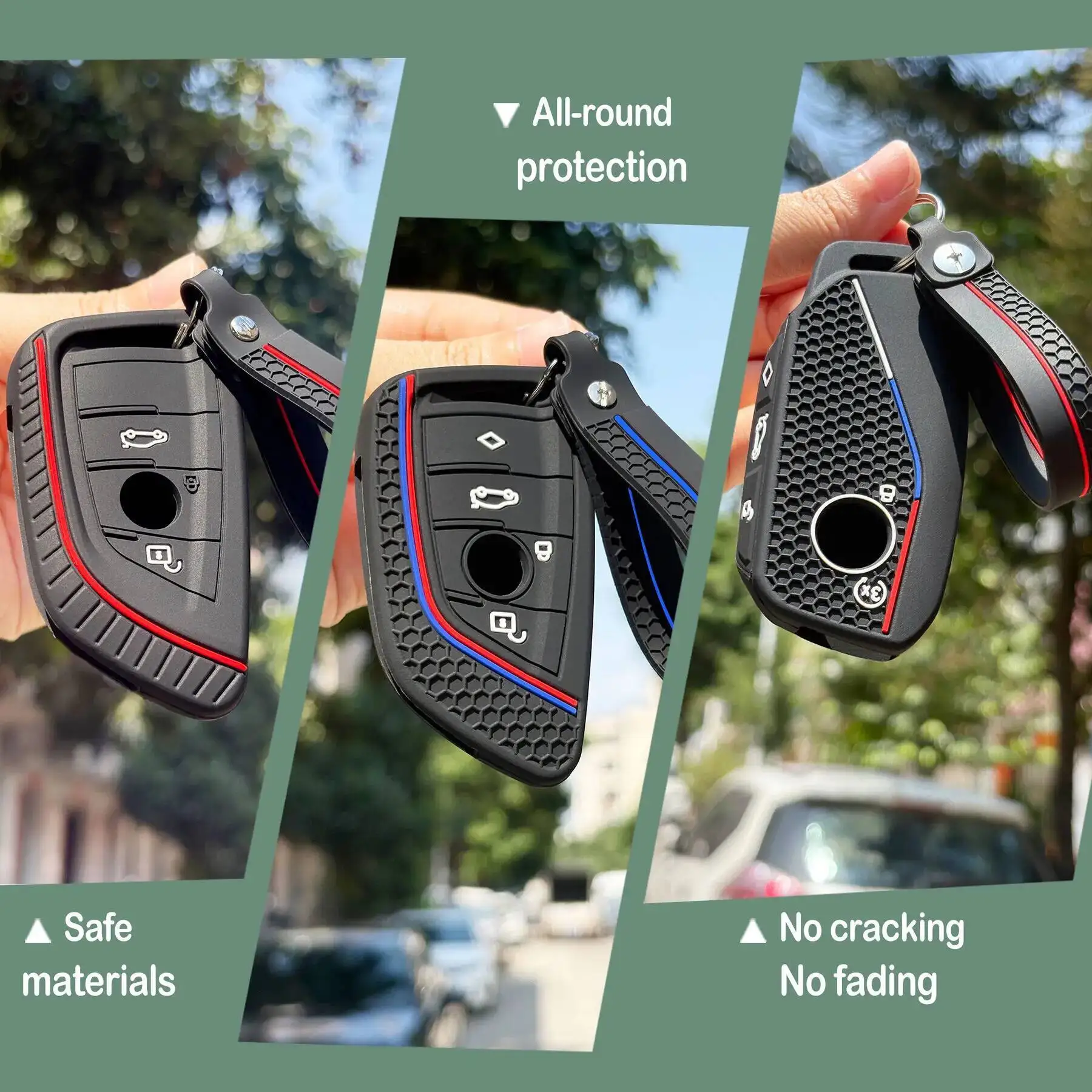Protection Cover For BMW 1 3 4 5 7 Series X3 IX3 I3 X6 X4 X5 G20 F40 X1 F48 F40 G23 F34 F15 X7 U06 G81 M3 IX40 Silicone Key Case