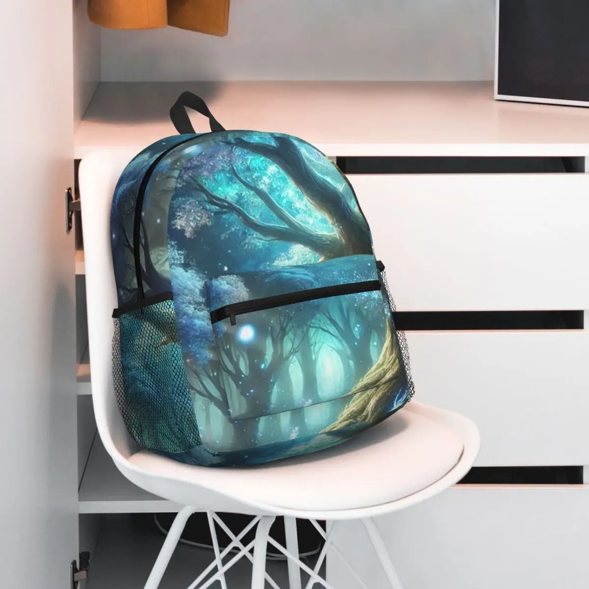 Glowing Enchanted Forest With Fairies And Magical Creatures Student Backpack School Bag Hiking Travel Daypack for Boys Girls