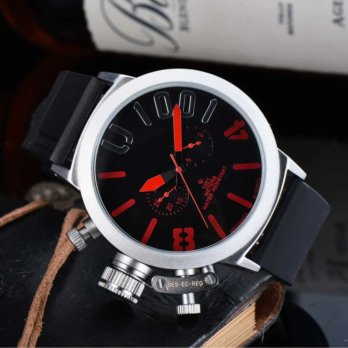 

HOT Sale Super U-B Brand Geneva Watches For Mens Multifunction Chronograph WristWatch Business Sport AAA Male AAA Clocks
