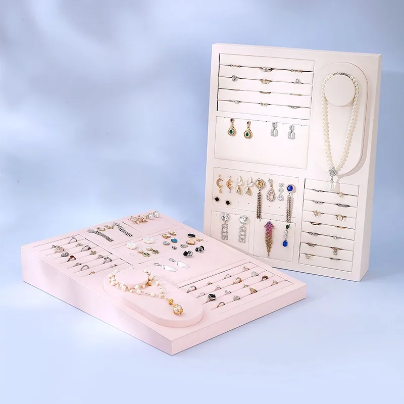 Counter Combination Set Jewelry Rack Display Window Jewelry Tray Display Stand Ring Bracelet Necklace Earring Multi-use Racks