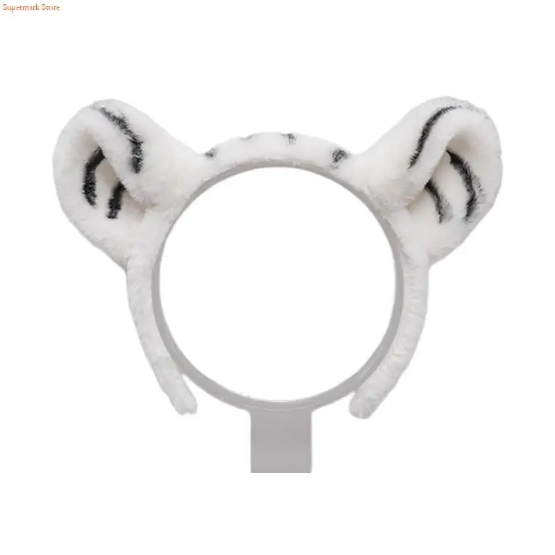 Q5WE Tigers Costume Tigers Ears Headband Gloves Tail for Halloween Cosplay Costume