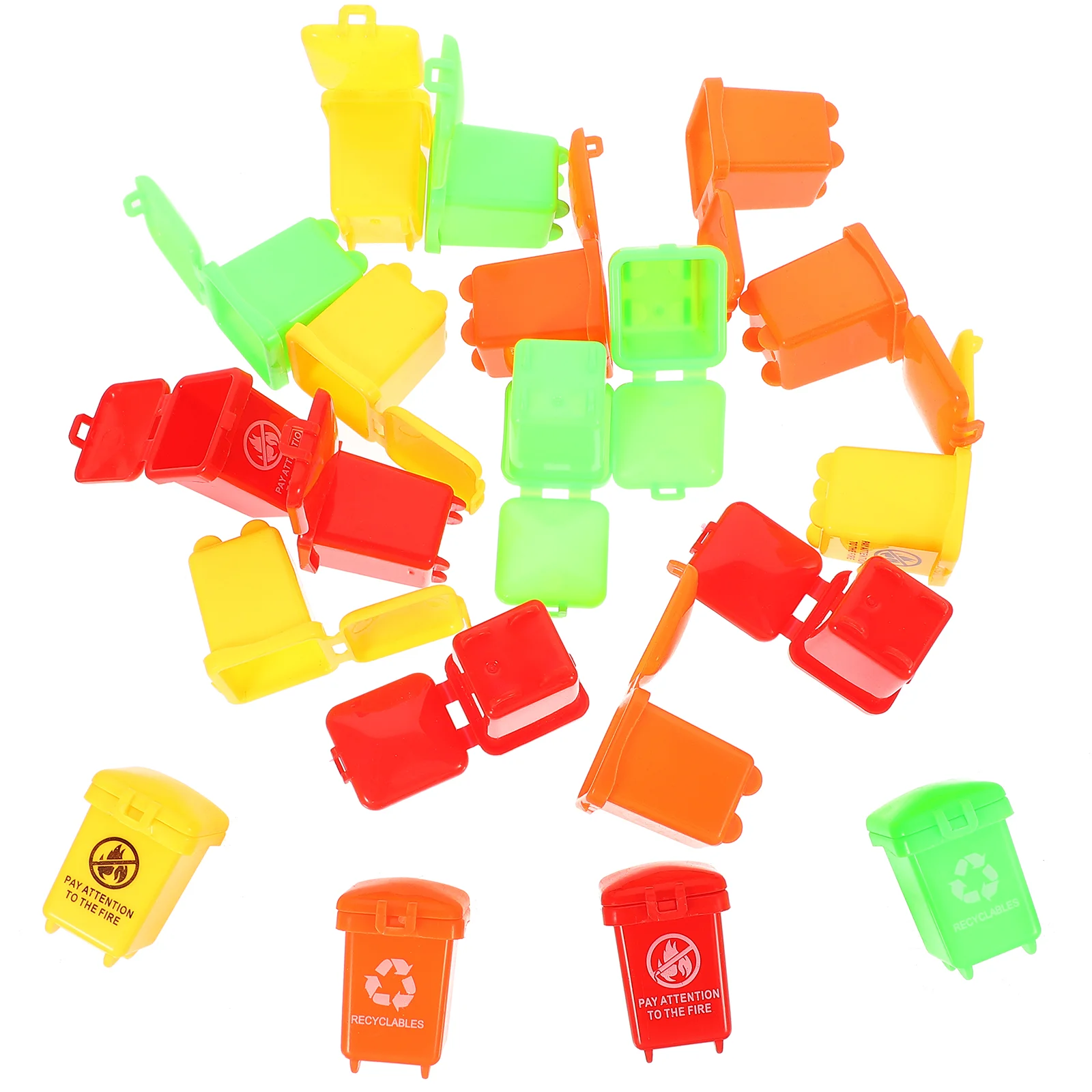 20 Pcs Mini Trash Props for Playtime Miniature Garbage Plastic Model