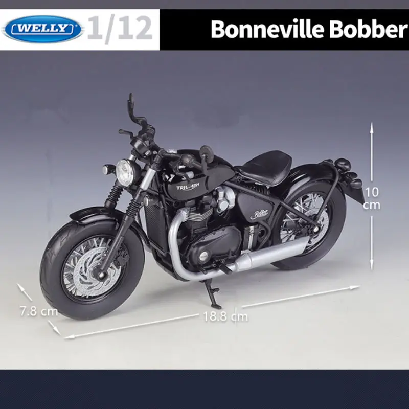 Welly 1:12 Triomf Bonneville Bobber Legering Race Motorfiets Model Simulatie Diecast Metal Sport Motorfiets Model Kindercadeau