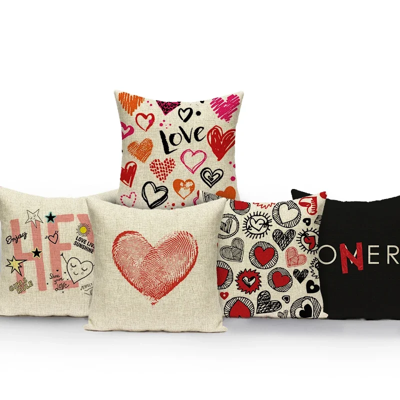 Vintage Letters Pattern Throw Pillow Cushion Cover Car Home Sofa Decorative Pillowcase funda cojin Home Textile Pillows Cover