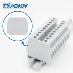 10Pcs D-MBK/E End Cover For MBK 3/E-Z Mini Screw Connection Terminal Block Mounting NS15 DIN Rail Terminals Connector End Plate