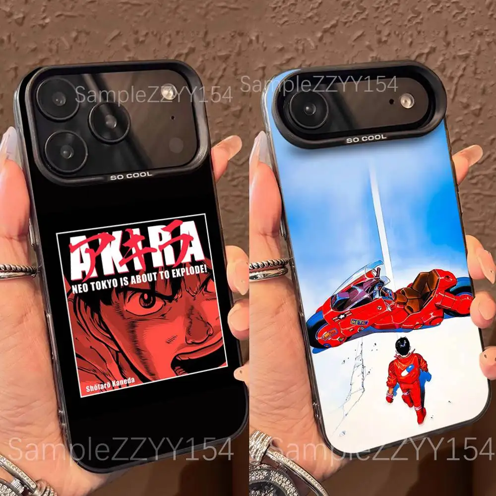 

Anime AKIRA Red Cool Phone Case For iPhone 17,16,15,14,13,12,X,8,Pro,Max,Plus,E,SE4,Air,Mini Black IMD Matte