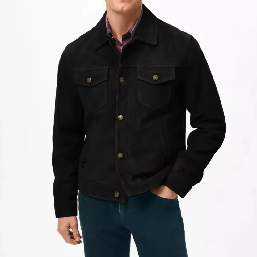 

Only Jacket 1PCS Men's Suede Coats New Jacket for Men Autumn Mantel High Quality Men's Clothing Winter Man Coats Male Mens