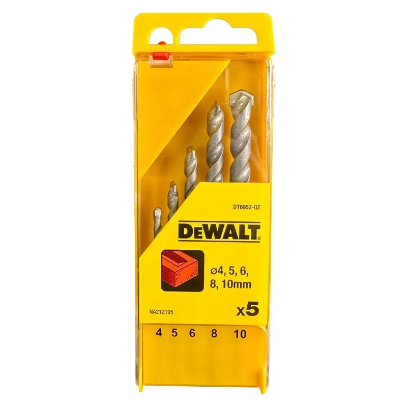 DEWALT DT6952 Masonry 5 Piece Drilling Set Straight Shank For Hammer Impact Drill Dewalt Power Tool Accessories