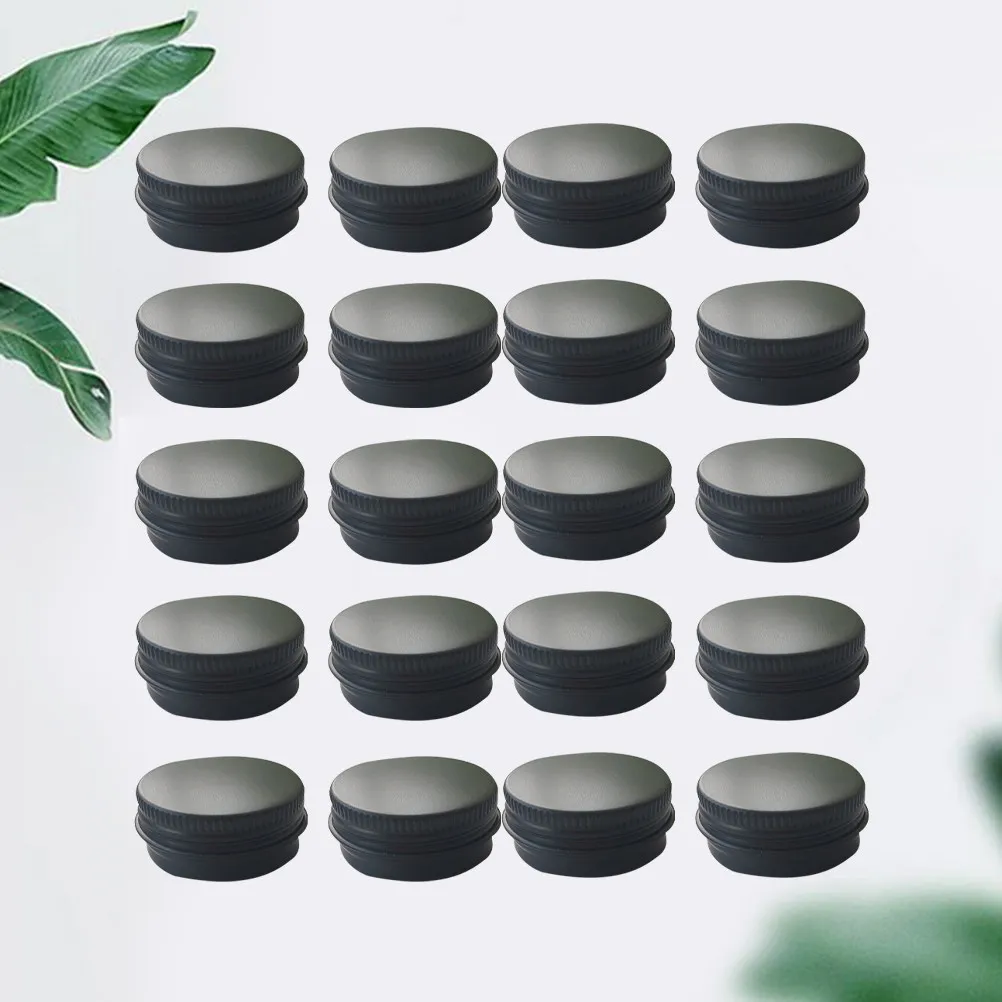 20Pcs 20Ml Aluminium Box for Cosmetics Storage Lightweight Portable Leakproof Screw Thread Lid Travel Cream Container Empty Jar