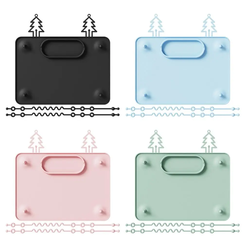 Multifunctional Strong Suction Placemats with 2 Straps Silicone Plates Anti-drop Safe Suction Plates for Infants Toddlers