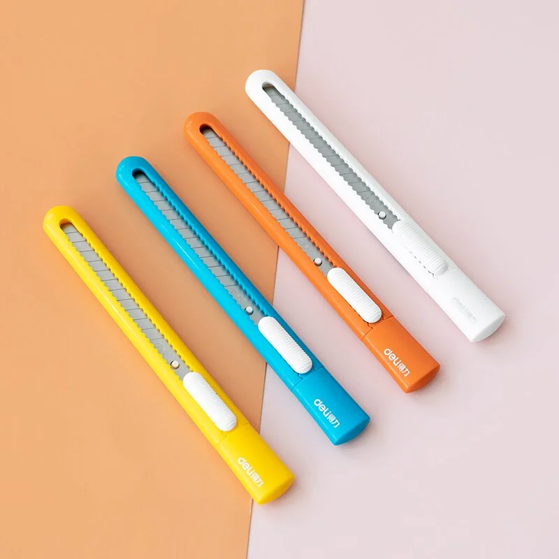 Deli 1 PC Art Knife Random Color Multifunctional Stainless Steel Office Supply 2025