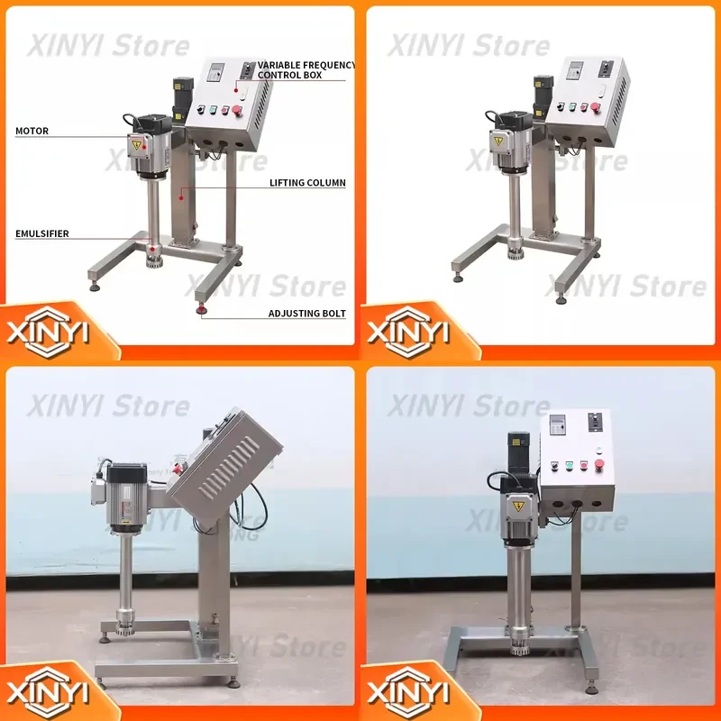 Experimental Lift-Type Emulsifier High-Shear Emulsifier Sanitary Homogenizer for Moisturizer and Shaving Cream Customized
