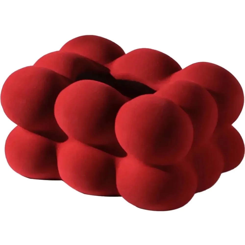 Bubble Ball Flocking Tissue Box Geometric Spherical Bubble Ball Tissue Holder Napkin Holder Desktop Storage Container Storage