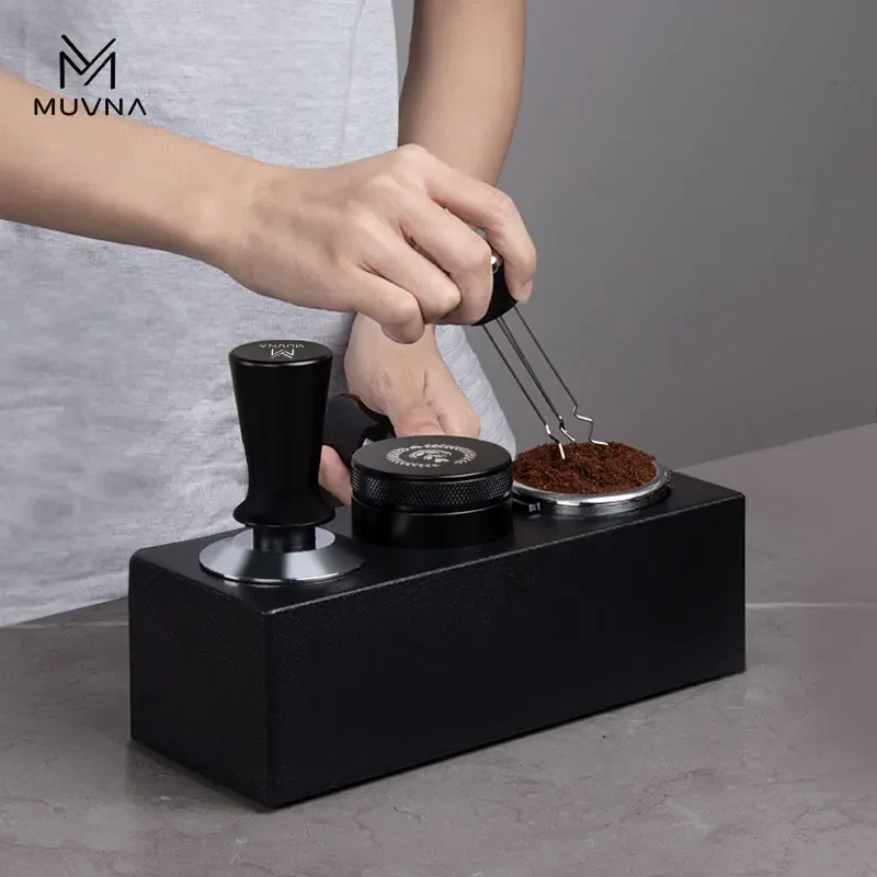 MUVNA ماكينة القهوة ABS مسحوق الصحافة حامل مقبض قوس مسحوق القماش مسحوق الصحافة تخزين 51/54/58 مللي متر الخبث وعاء