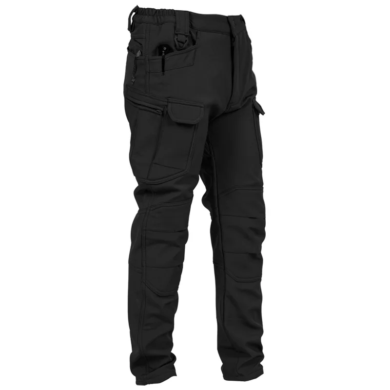 Mens Outdoor Assault Pants Soft Shell Tactical Fleece Warm Casual Work Thickened Mountaineering Trousers