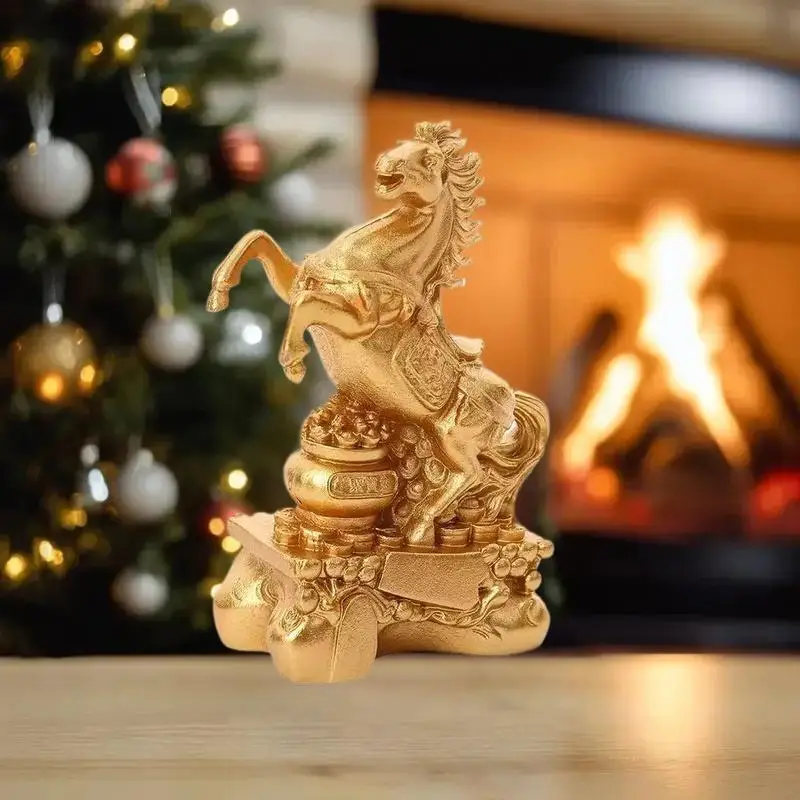 سلسلة مفاتيح تمثال نحاسي للحصان والقرد اللطيف - ملحق مكتب مزخرف وممتع