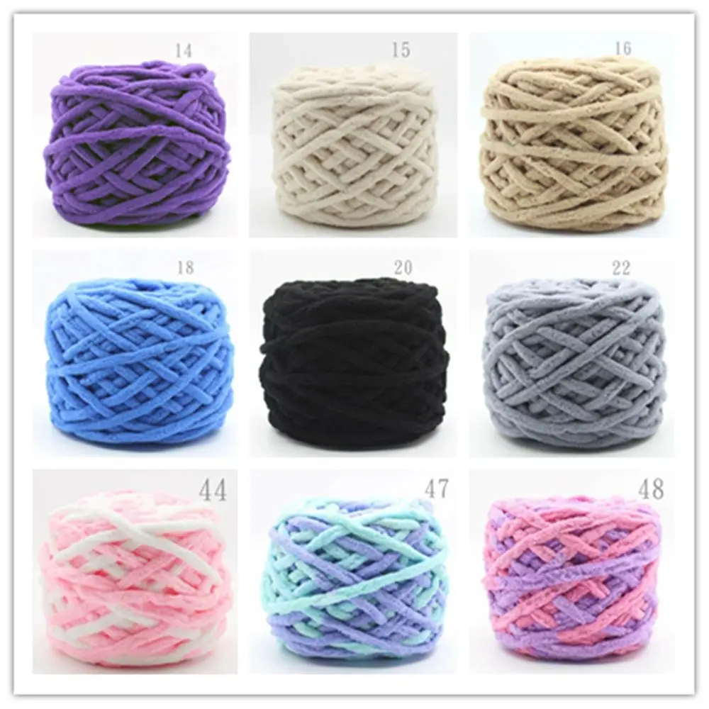 Chunky Polyester Crochet Knitting Chenille Texture Yarn 100g Chunky Crochet Baby Yarn Milk Soft DIY Accessories