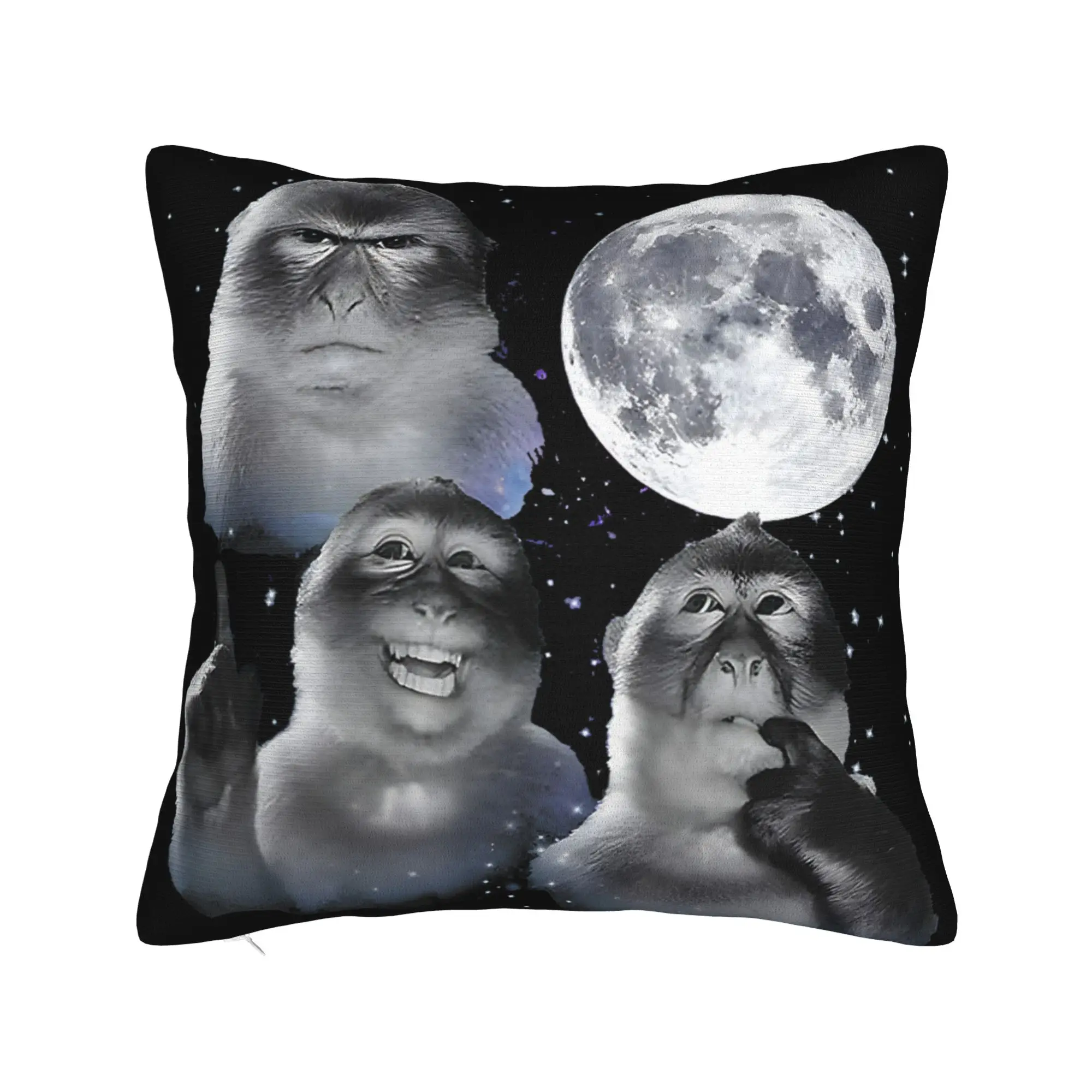 Thinking Monkey Meme  Pillowcases Stuff Soft Cushion Cover Decoration  Throw Pillow Case Cover Home Multiple Sizes