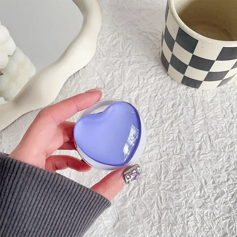 Cute 3D Glossy Love Hearts Magnetic Phone Holder For MagSafe For iPhone Samsung Adjustable Ring Grip Stand Expanding Bracket