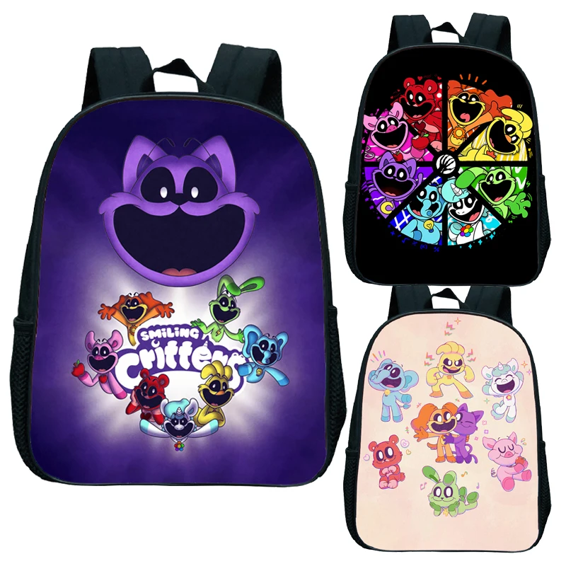 Smiling Critter Kids Kindergarten Backpack Catnap Dogday Toddler Boys Girls Cartoon Knapsack Mochila Children Mini Bagpacks