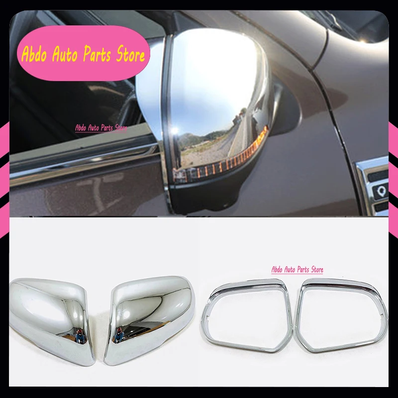 Abdo For Great Wall Cannon GWM Poer Ute 2019-2022 ABS Chrome/Carbon Car Side Door Rear-View Mirror Trim Protection Cover  Access