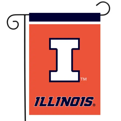 Fighting Illini Garden Flag Licensed ; Briarwood Lane