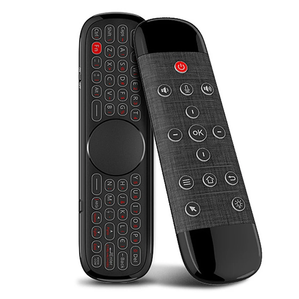T36C Q40 Voice Remote Control 2.4G Wireless Keyboard Air Mouse IR Learning Micro-Type Gyro Backlit Black