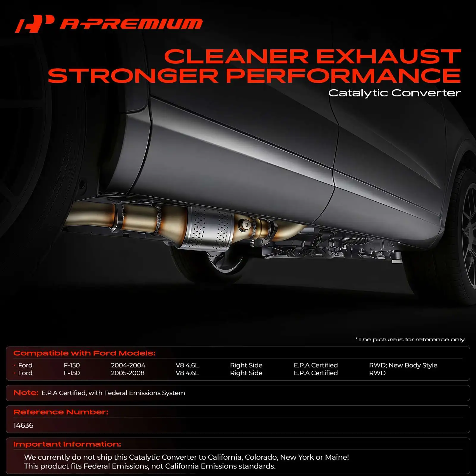 A-Premium Right Side Catalytic Converter for Ford F-150 2004-2008