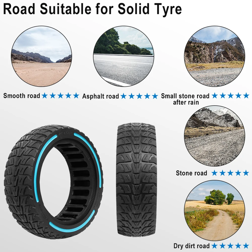 8,5 Zoll Offroad-Vollreifen für dualtron mini-beständige schlauch lose Reifen für Speedway-Leger-Elektro roller 8,5x2,5 Gummireifen – Detail 6