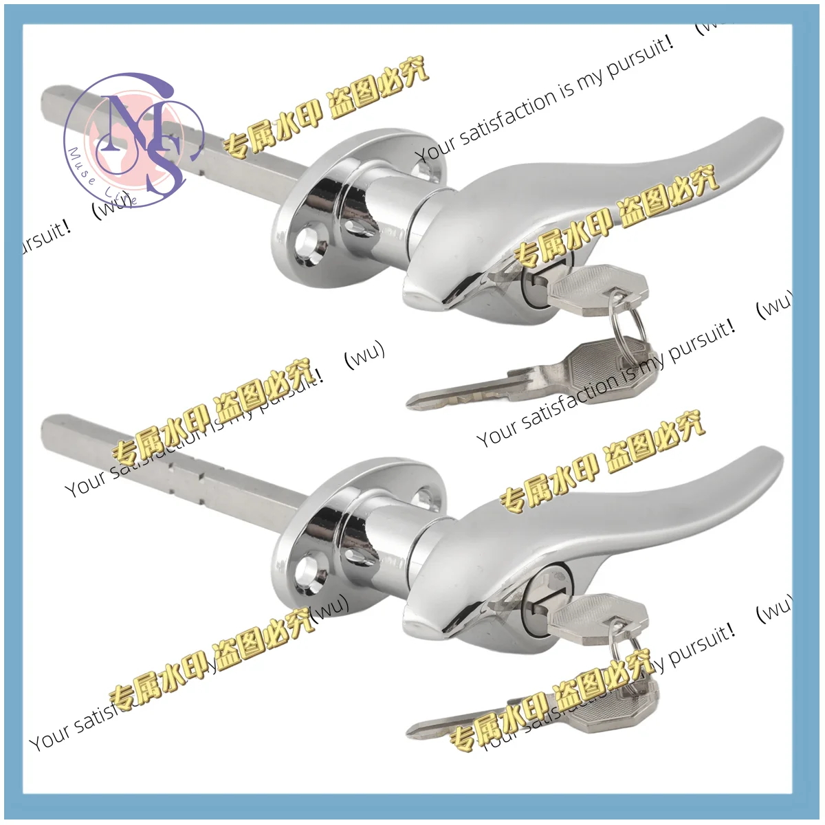 A61E-2Pcs Car Door Outside Locking Handles MATCHING LOCKS for Ford 1932 3-Window Coupe for Ford 1933 1934 Passenger Car