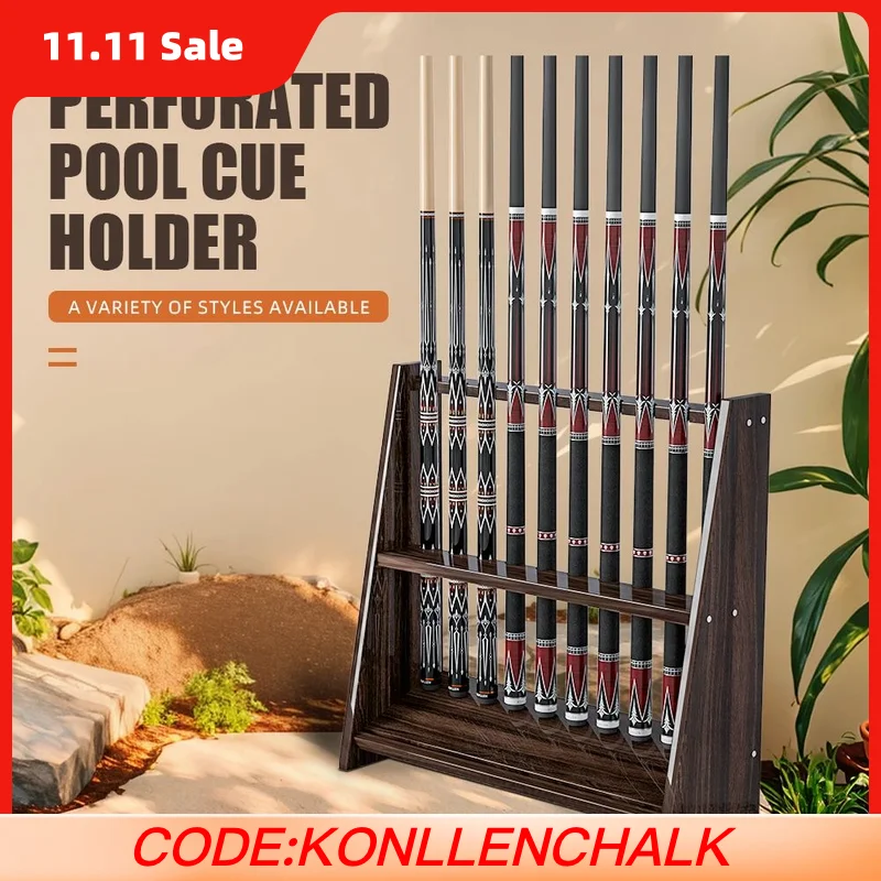 

Pool cue holder with 6/8/10/12/16/24/36 holes Square/long/triangle Professional solid wood fixing clip for Billiard accessories