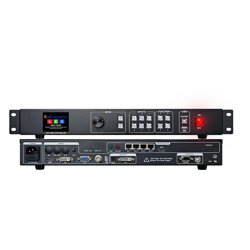 Контроллер видеоэкранов Amoonsky 2-в-1 LED VS300 с поддержкой карт Novastar MSD300, MSD600, Wi-Fi и SDI-удлинения