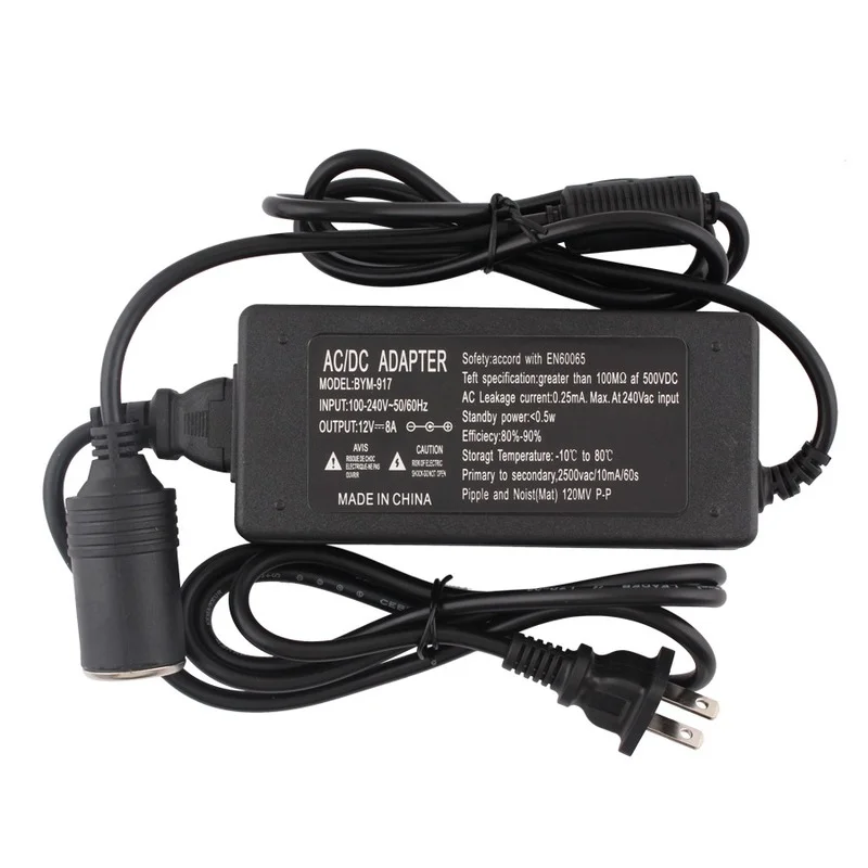 AC Adapter DC 110V 220V to 12V 2A 5A 8A 10A Power Adapter Car Cigarette lighter Converter inverter 220V 12V lighter With EU Plug